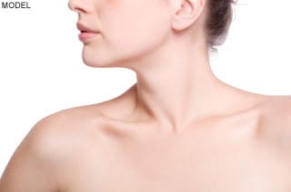 closeup shot of neck and shoulder of a beautiful girl